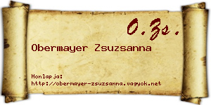 Obermayer Zsuzsanna névjegykártya